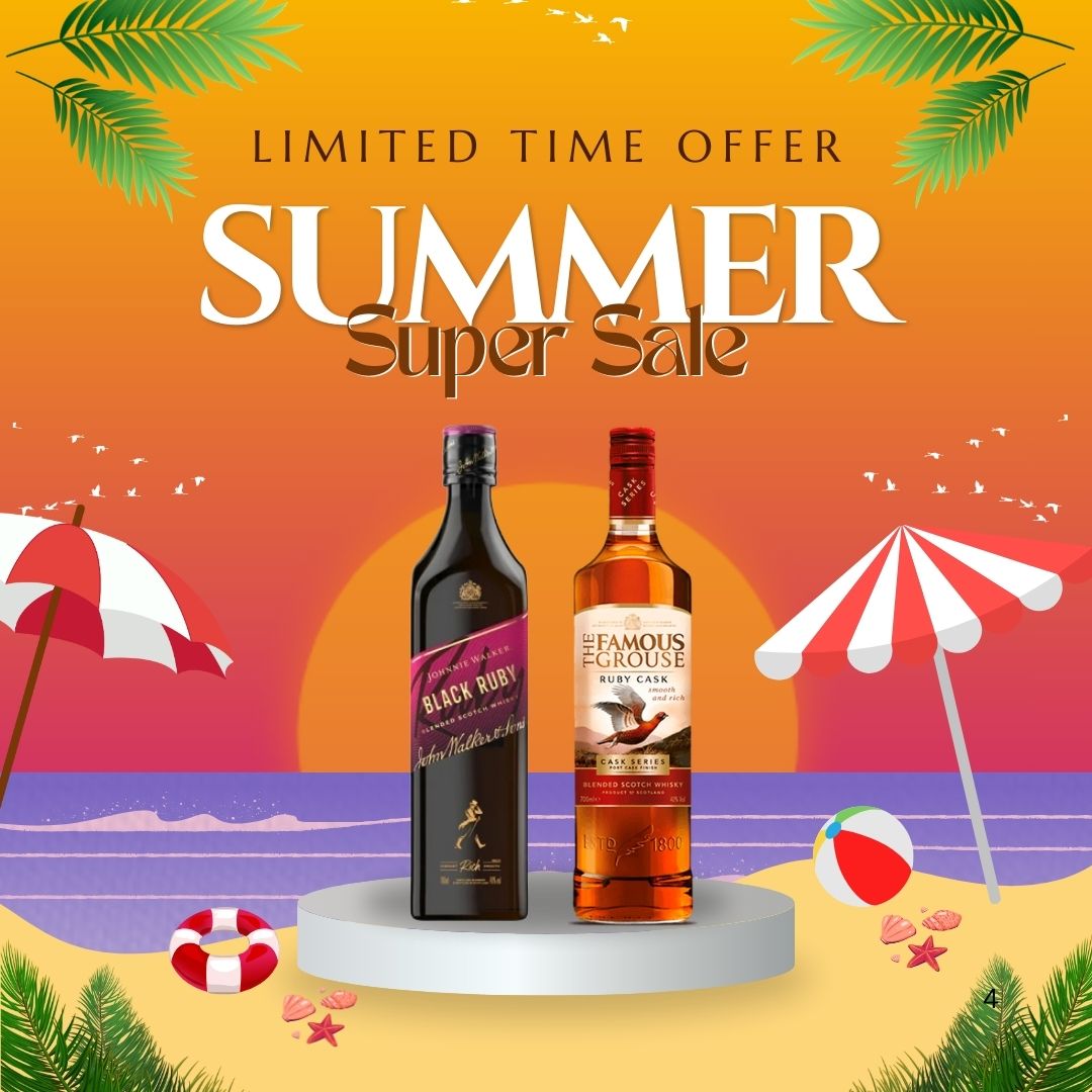 JOHNNIE WALKER BLACK RUBY 75 CL + THE FAMOUS GROUSE RUBY CASK 70 CL