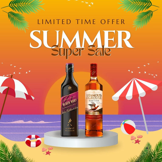 JOHNNIE WALKER BLACK RUBY 75 CL + THE FAMOUS GROUSE RUBY CASK 70 CL