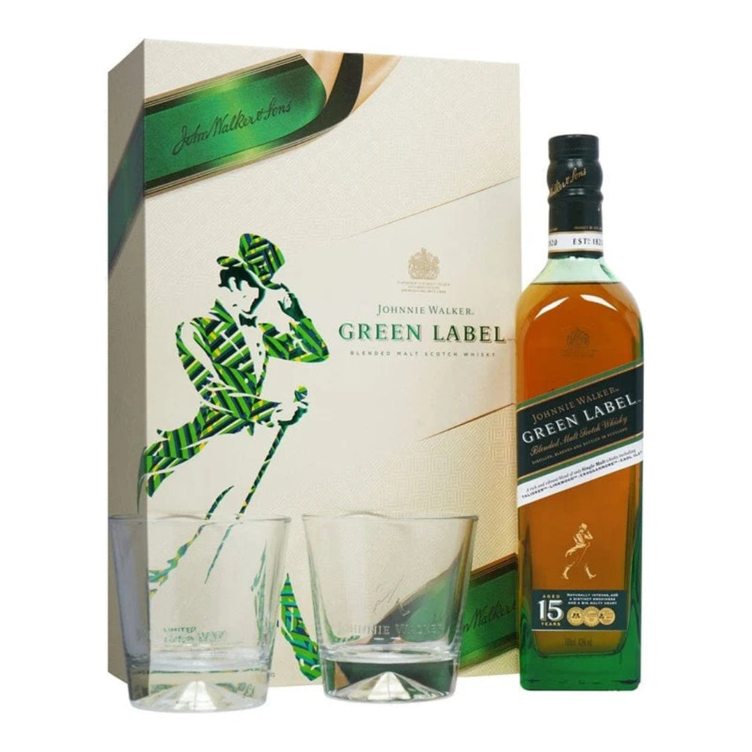 Buy Johnnie Wlker 15 years old Green Label + Gift Set online in Lebanon