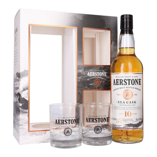 Buy Aerstone 10 Years Old Sea Cask + 2 glass gift pack online in lebanon