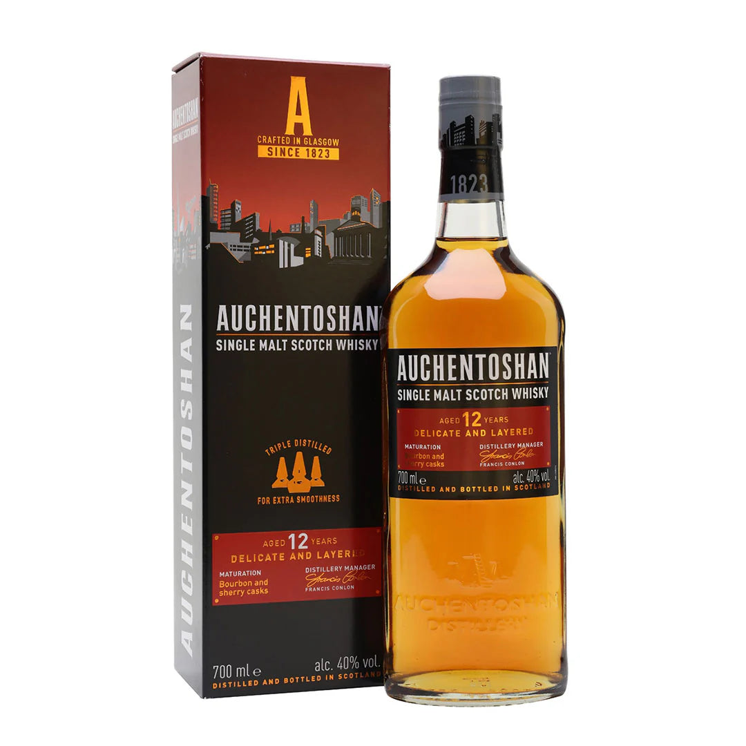Auchentoshan 12 Year Old Single Malt Scotch Whisky 70cl bottle available in Lebanon