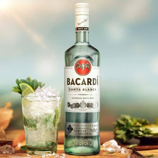 Bacardi Carta Blanca White Rum 1 Litre bottle – premium white rum in Lebanon