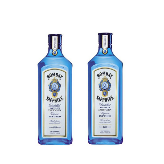 Bombay Sapphire London Dry Gin 75cl bottle – premium gin with blue glass bottle and botanical flavor profile

