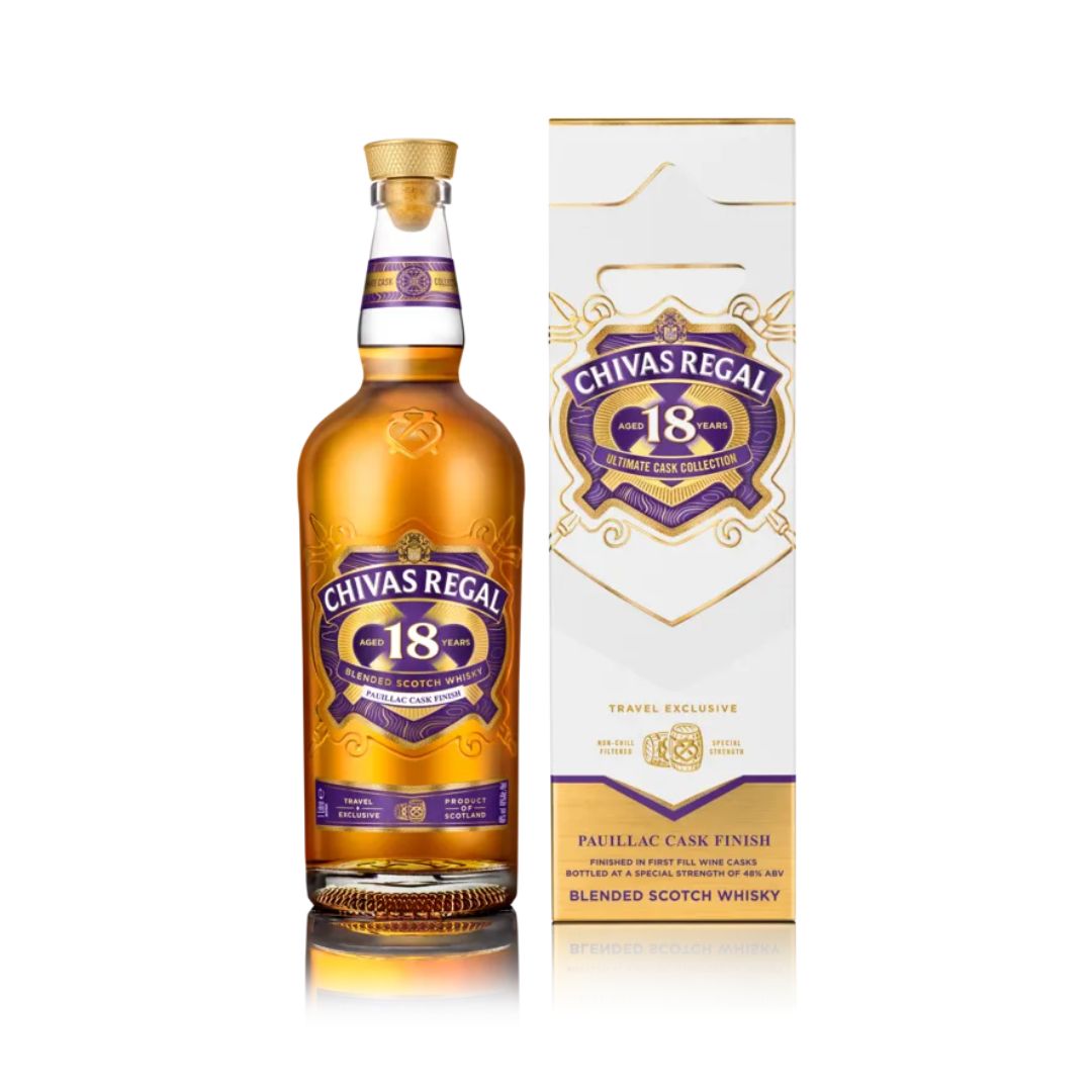 Buy Chivas 18 years old pauillac cask finish blended scotch whisky 1L online in lebanon