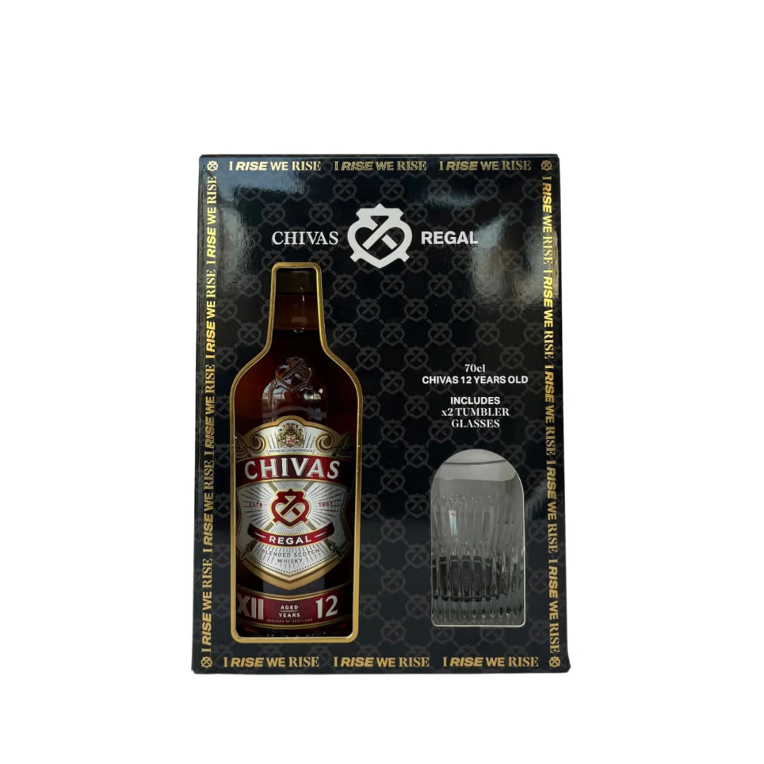 Buy Chivas Regal 12 Years Old + 2 glasses gift pack Online in Lebanon