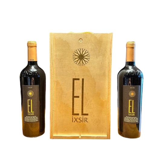 Buy El Ixir red wine 2020 wood box gift at best price in lebanon