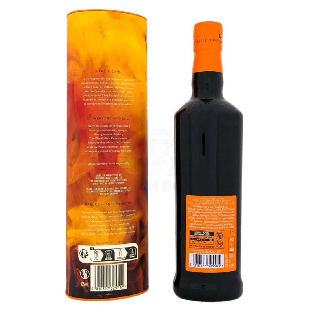 Bottle of Glenfiddich Fire & Cane Experimental Series #4 – smoky single malt whisky finished in rum casks