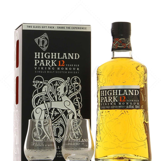 buy highland park 12 years old single malt scotch whisky + 2 glasses free