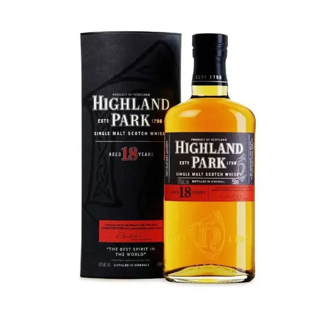 Bottle of Highland Park 18 Year Old  Single Malt Scotch Whisky – 70cl