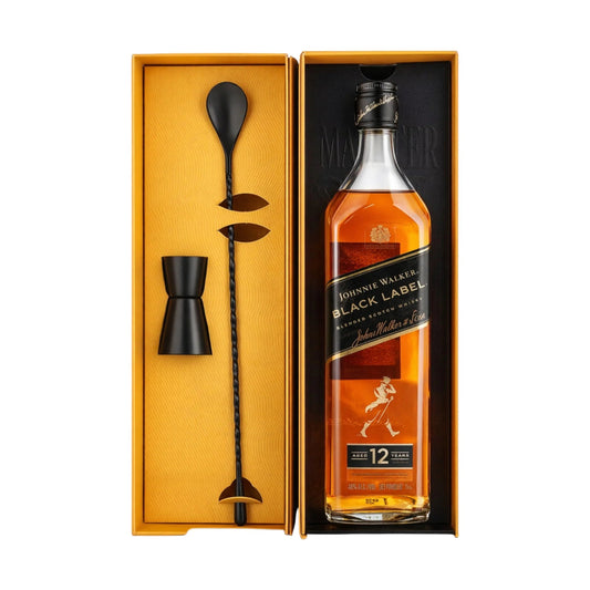 Buy Johnnie walker black label 12 years old blended scotch whisky 70 cl cocktail kit online in lebanon