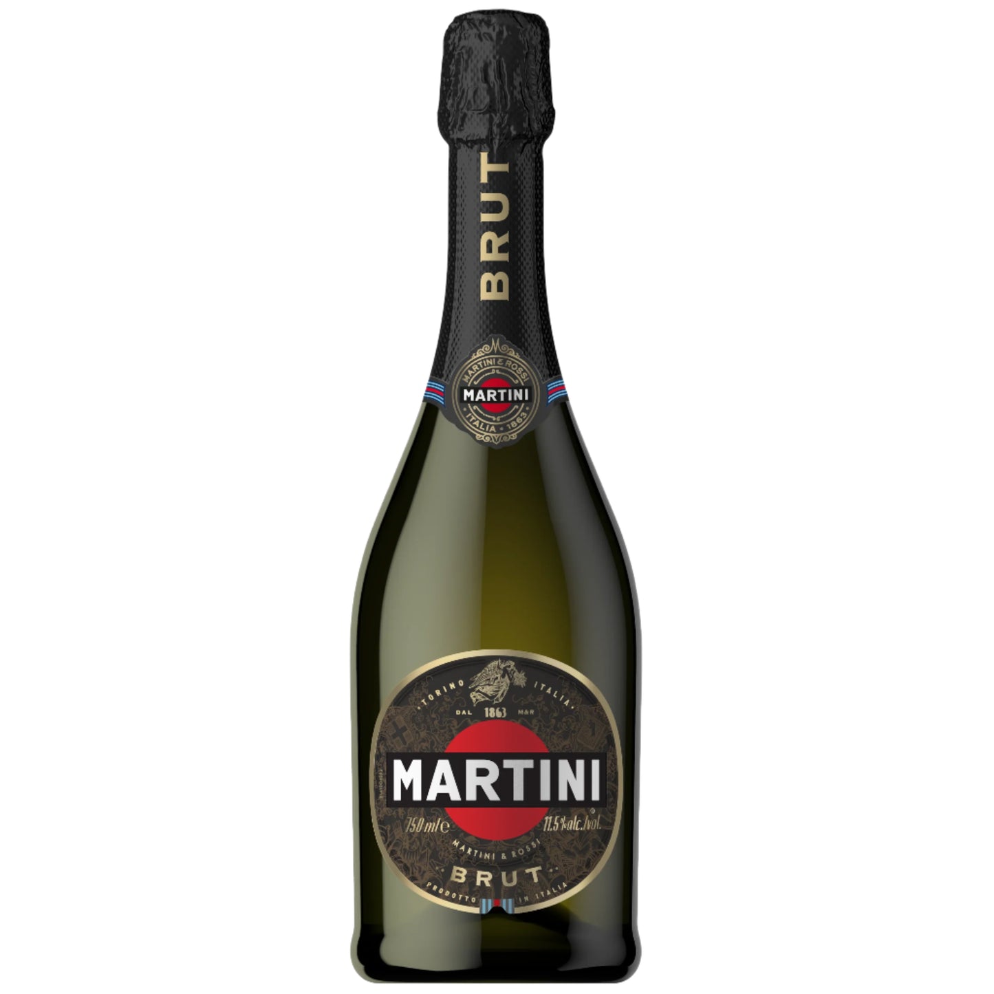 Martini Brut 75 cl Italian sparkling wine bottle

