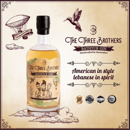 The Three Brothers Lebanon Gin 50cl bottle
